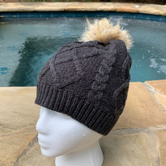 J. Crew Beannie Cap with Faux Fur Pom Pom - Picture 7 of 12